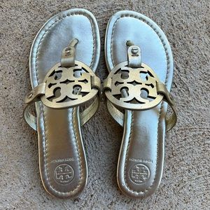 Tory Burch Gold Miller Sandals
